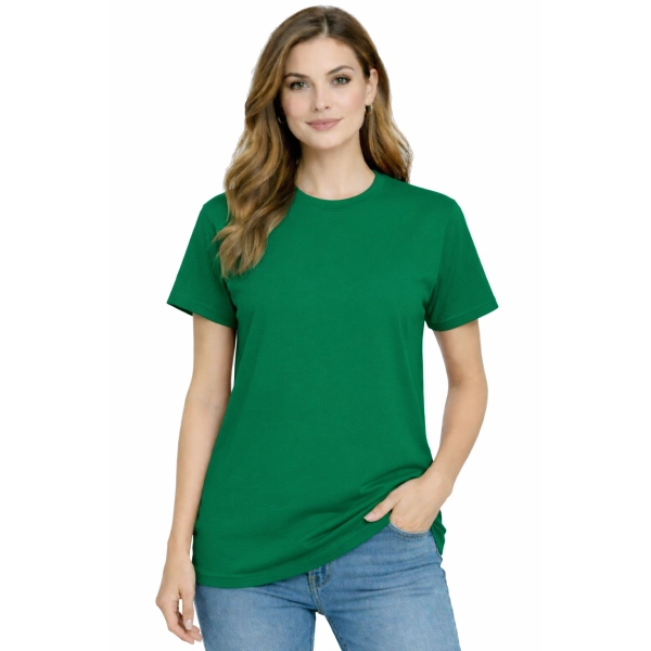 Damska koszulka T-shirt 100% miękka bawełna zielona roz. M – koszulka t-shirt robocza – odzież firmowa